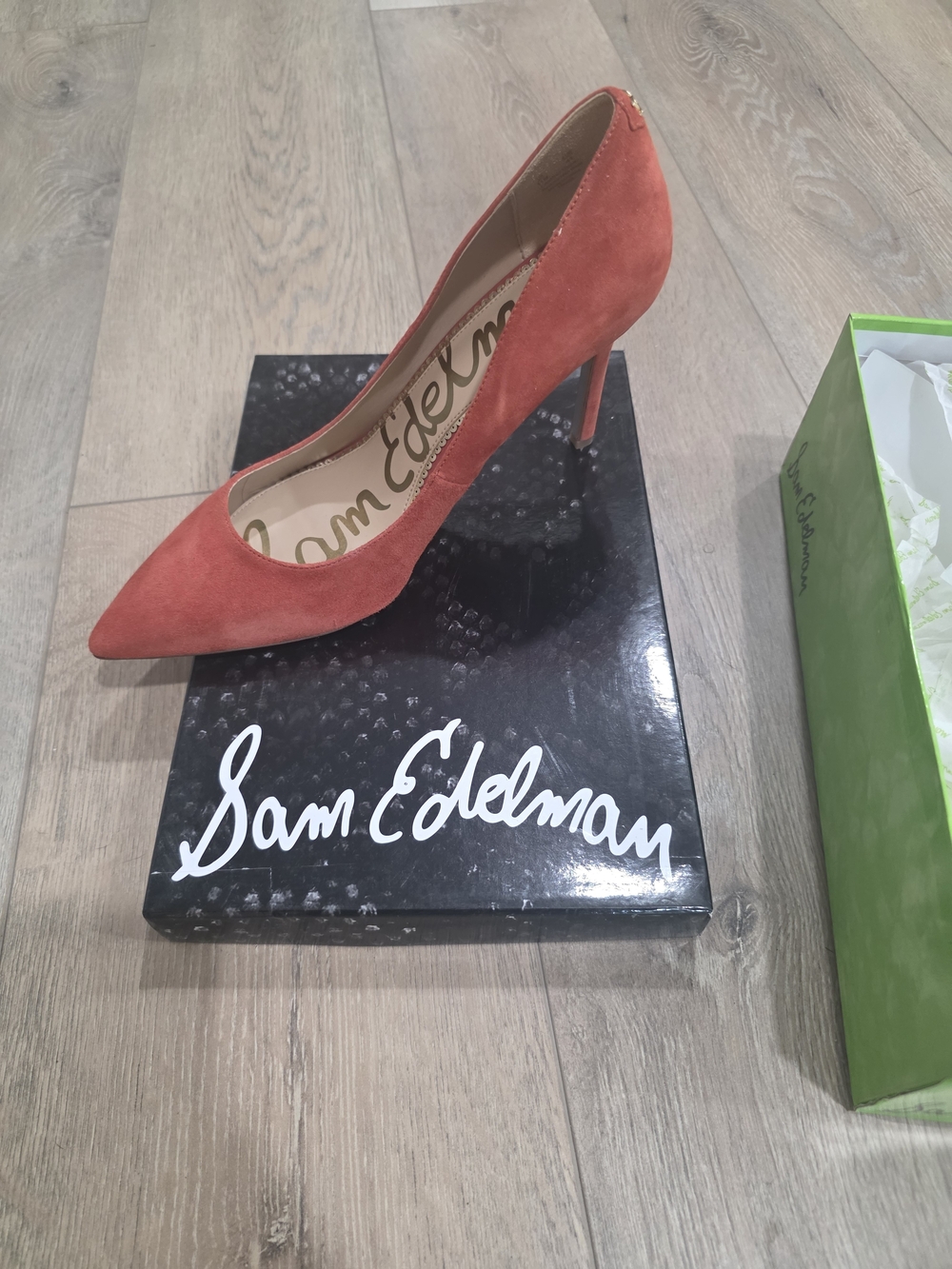Sam Edelman Coral Suede Pointed-Toe Stiletto